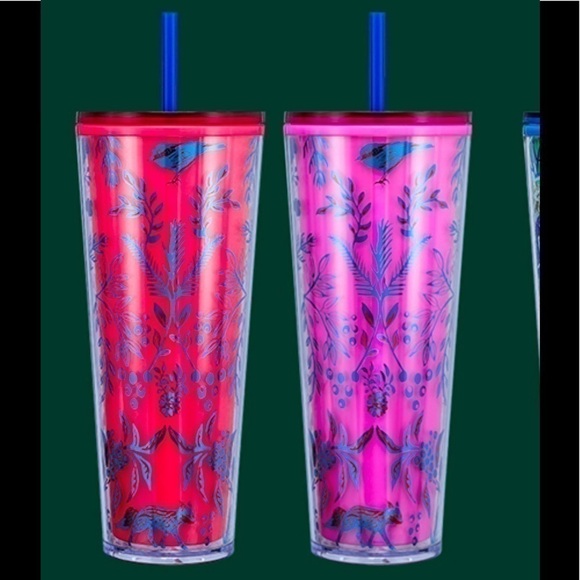 STARBUCKS 2022 Holiday Woodland Lace Berry Corsage Color Change Tumbler Venti - Picture 1 of 11